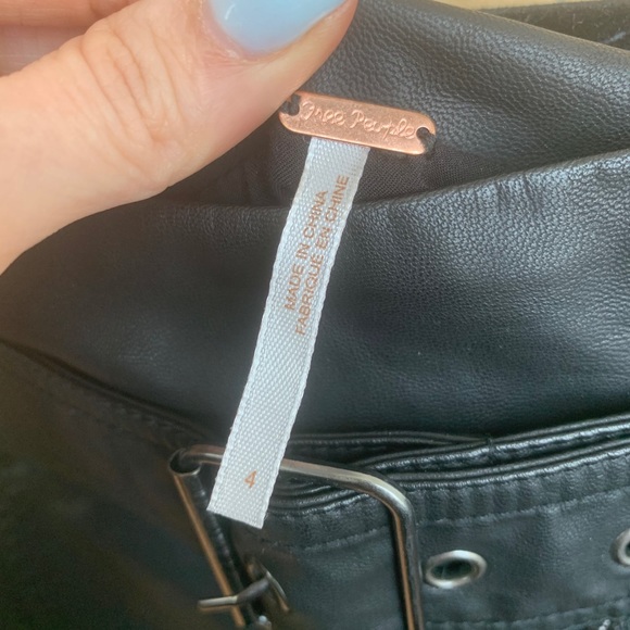 Free People Leather Mini Skirt - Picture 5 of 7